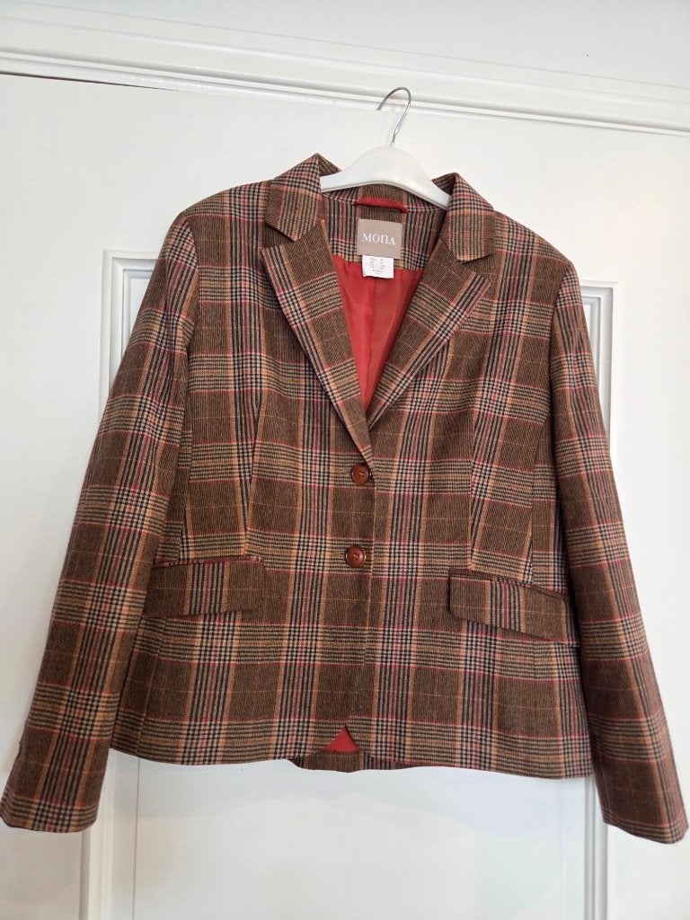 Hiver 26/27 - Blazer à carreaux marron rouille Mona - 40, Vêtements | Femmes, Vestes & Costumes, Taille 42/44 (L), Enlèvement