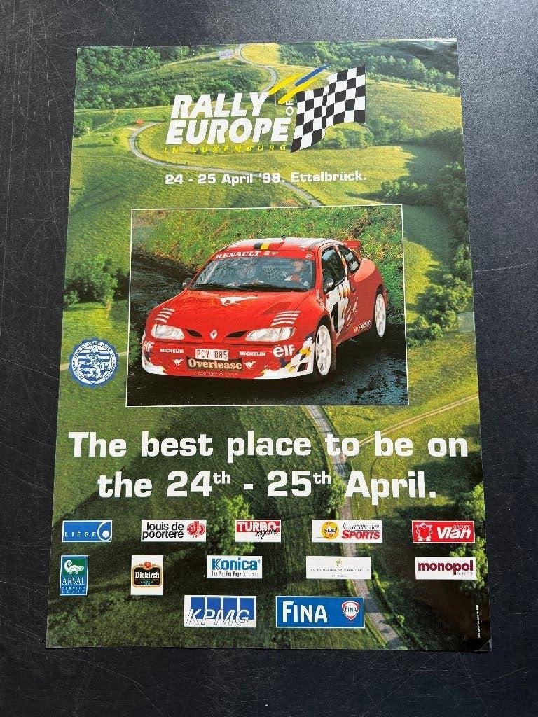 poster Rally of Europe Ettelbrück Luxemburg Renault Princen, Ophalen of Verzenden, Auto's