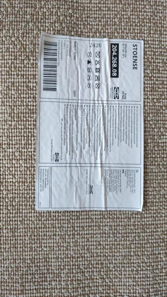 Stoense Tapis ikea, Enlèvement