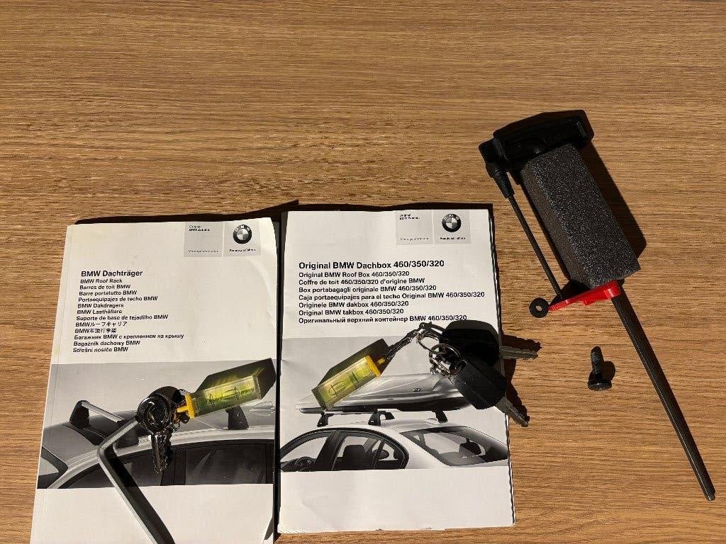 Barres de toit + coffre de toit BMW d'origine, Enlèvement, Comme neuf