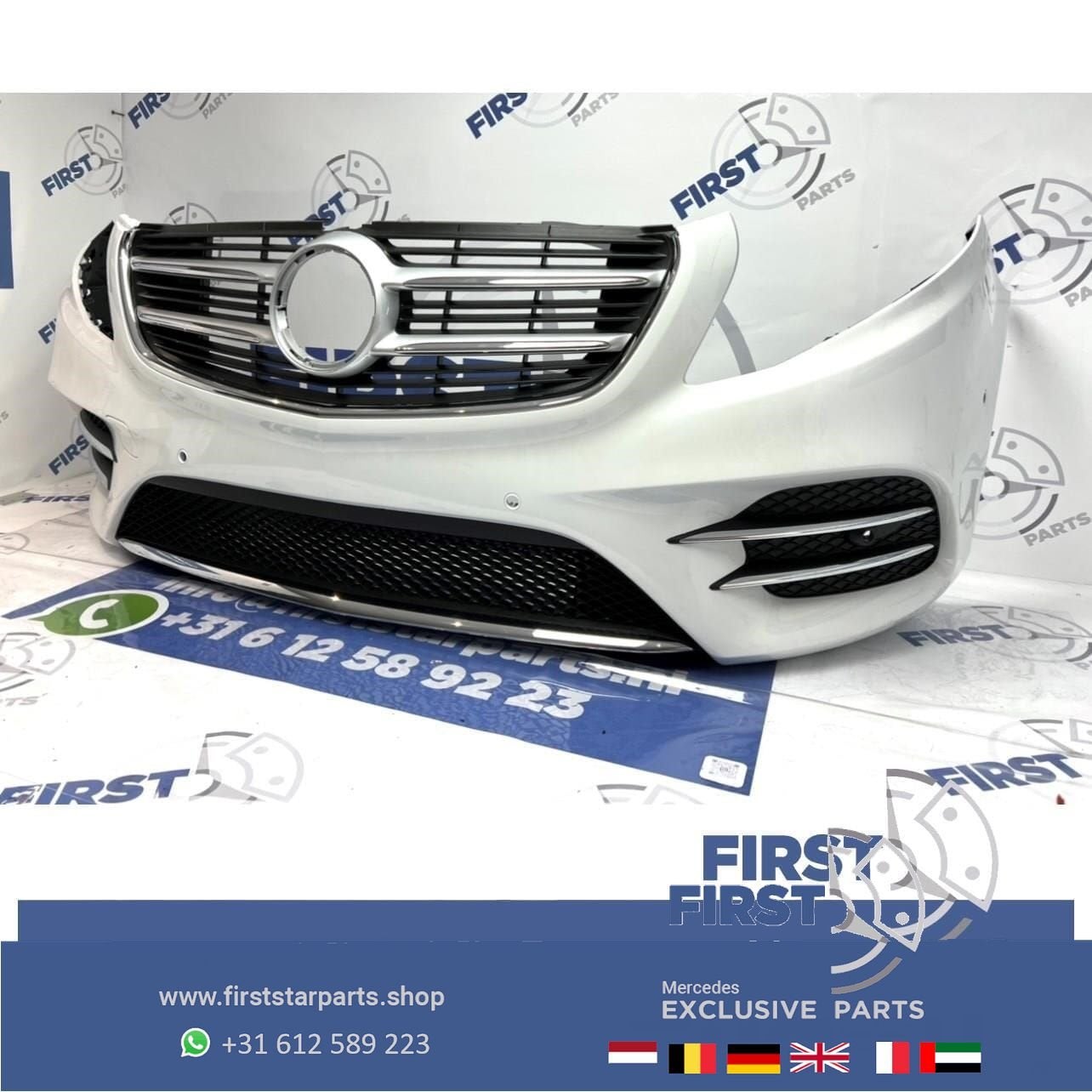 W447 AMG VOORBUMPER COMPLEET WIT ORIGINEEL Mercedes V KLASSE, Utilisé, -, Avant, -