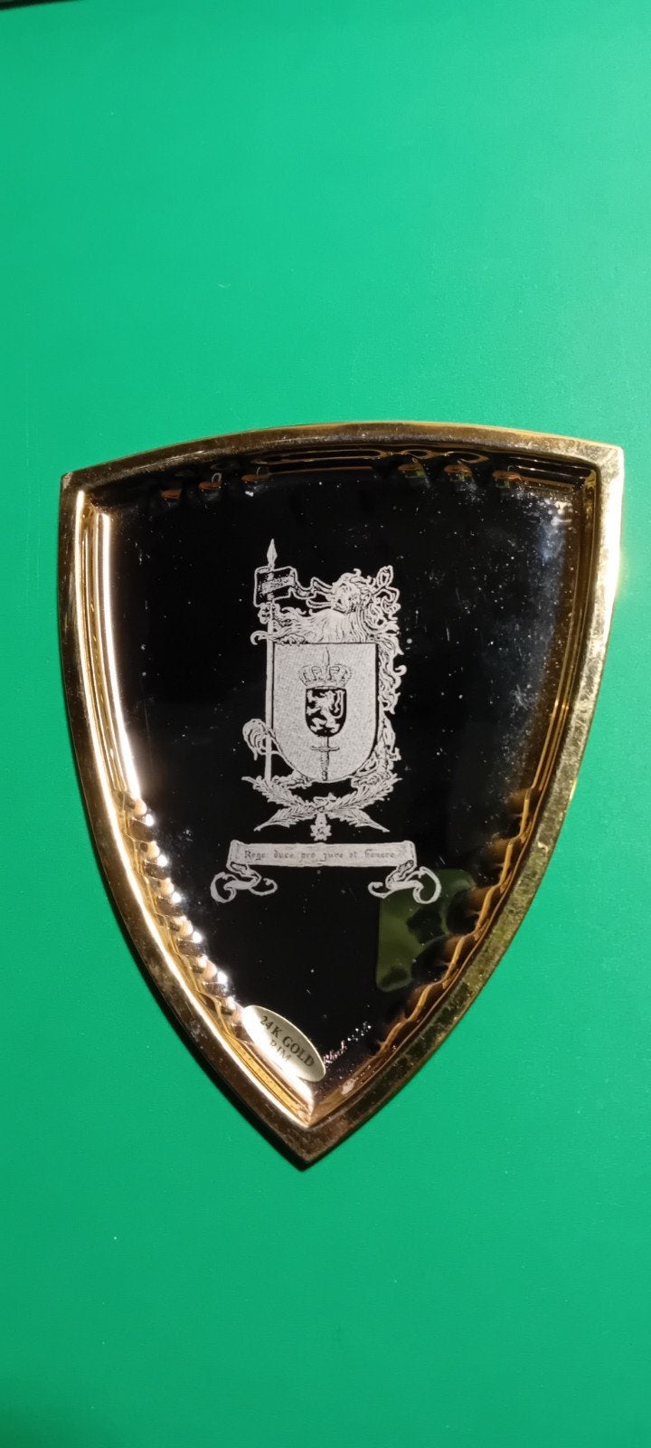 Schild met 24kt goudlaagje, Koninklijke Militaire School., Verzamelen, Ophalen