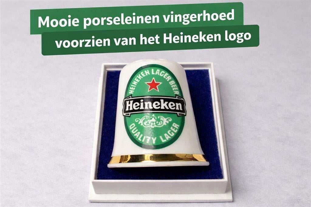 Porseleinen Vingerhoed met Heineken Logo – Verzamelobject, Verzenden, Nieuw, Porselein