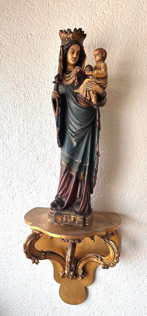 vierge a l’enfant avec socle 80 cm, Antiquités & Art, Enlèvement ou Envoi