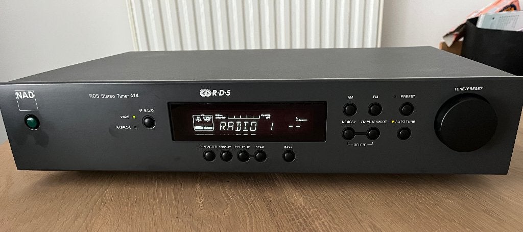 NAD C 414 Tuner RDS - Stereo - Hifi - Donker Grijs - Zwart, Audio, Tv en Foto, Tuners, Ophalen, Gebruikt