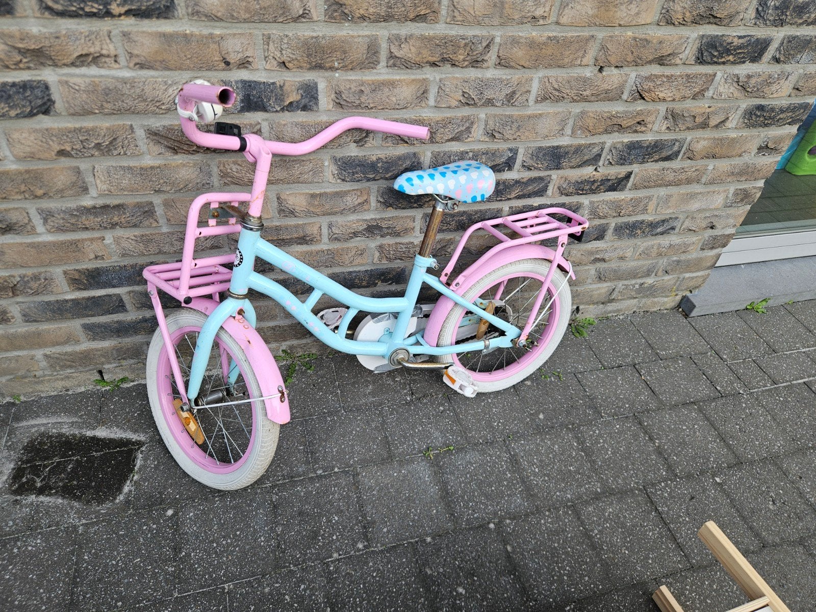 meisjes fiets, Fietsen en Brommers, Fietsen | Meisjes, Ophalen of Verzenden, Gebruikt, Terugtraprem, 16 inch