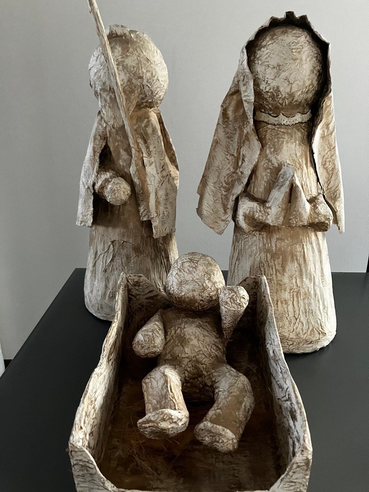 GROTE Kerstfiguren H 58 cm, papier-mache., Enlèvement ou Envoi