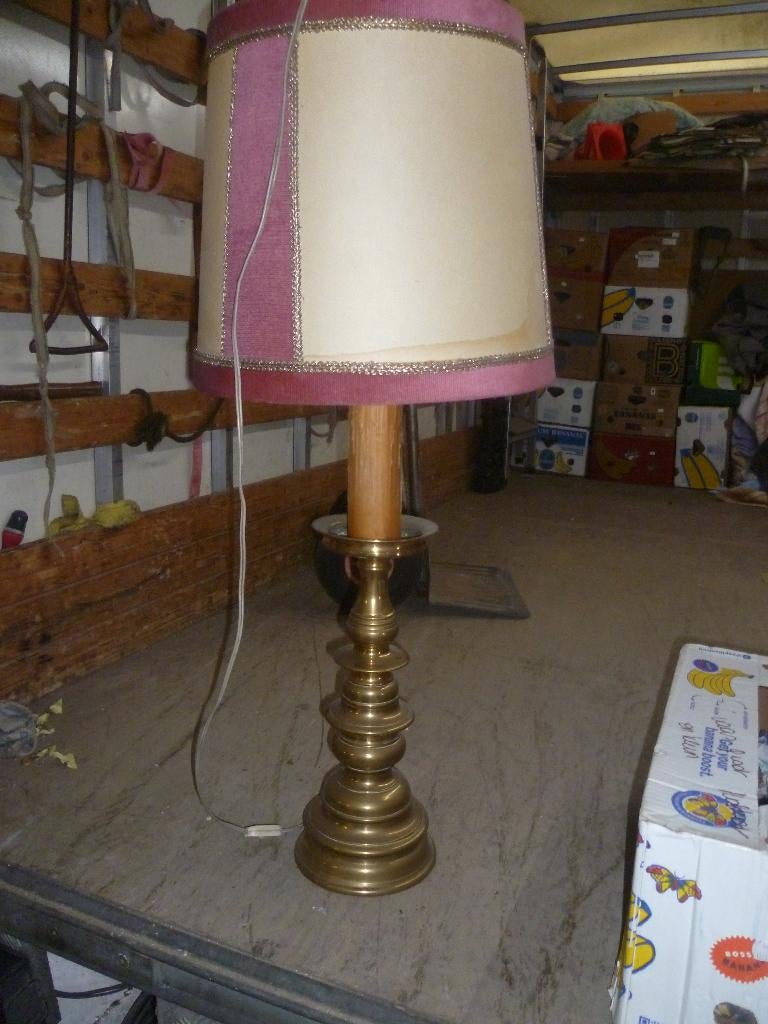 GR ZWAAR KOPEREN LAMPADAIRE, Antiek en Kunst, Ophalen