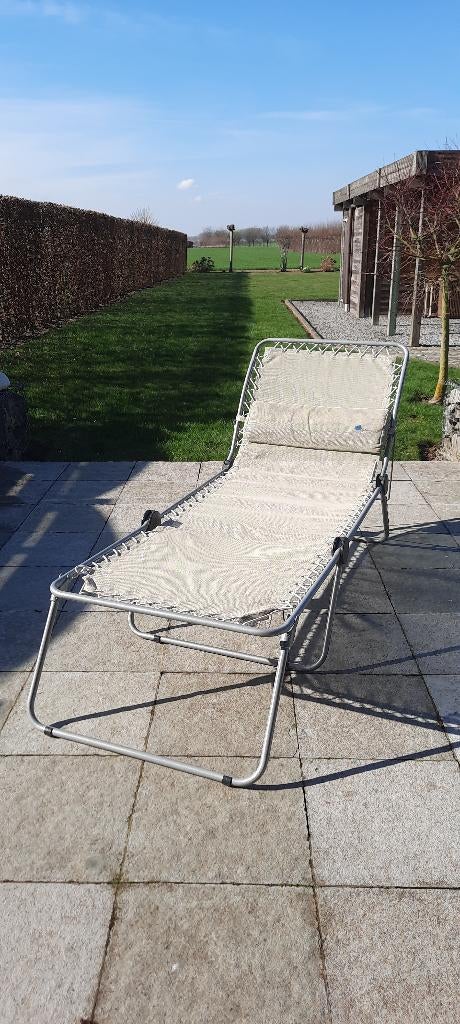 Lafuma ligbed grijs, Jardin & Terrasse, Chaises longues, Enlèvement