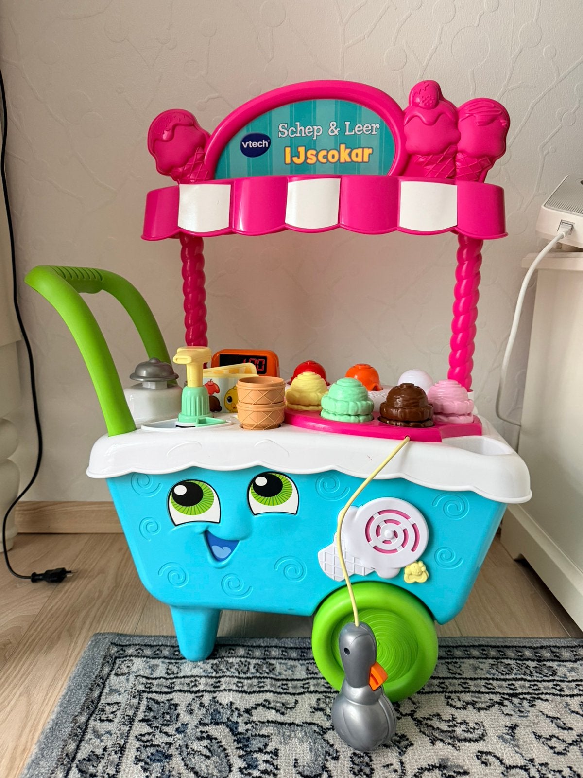 Vtech schep en leer ijskcokar, Ophalen, Gebruikt