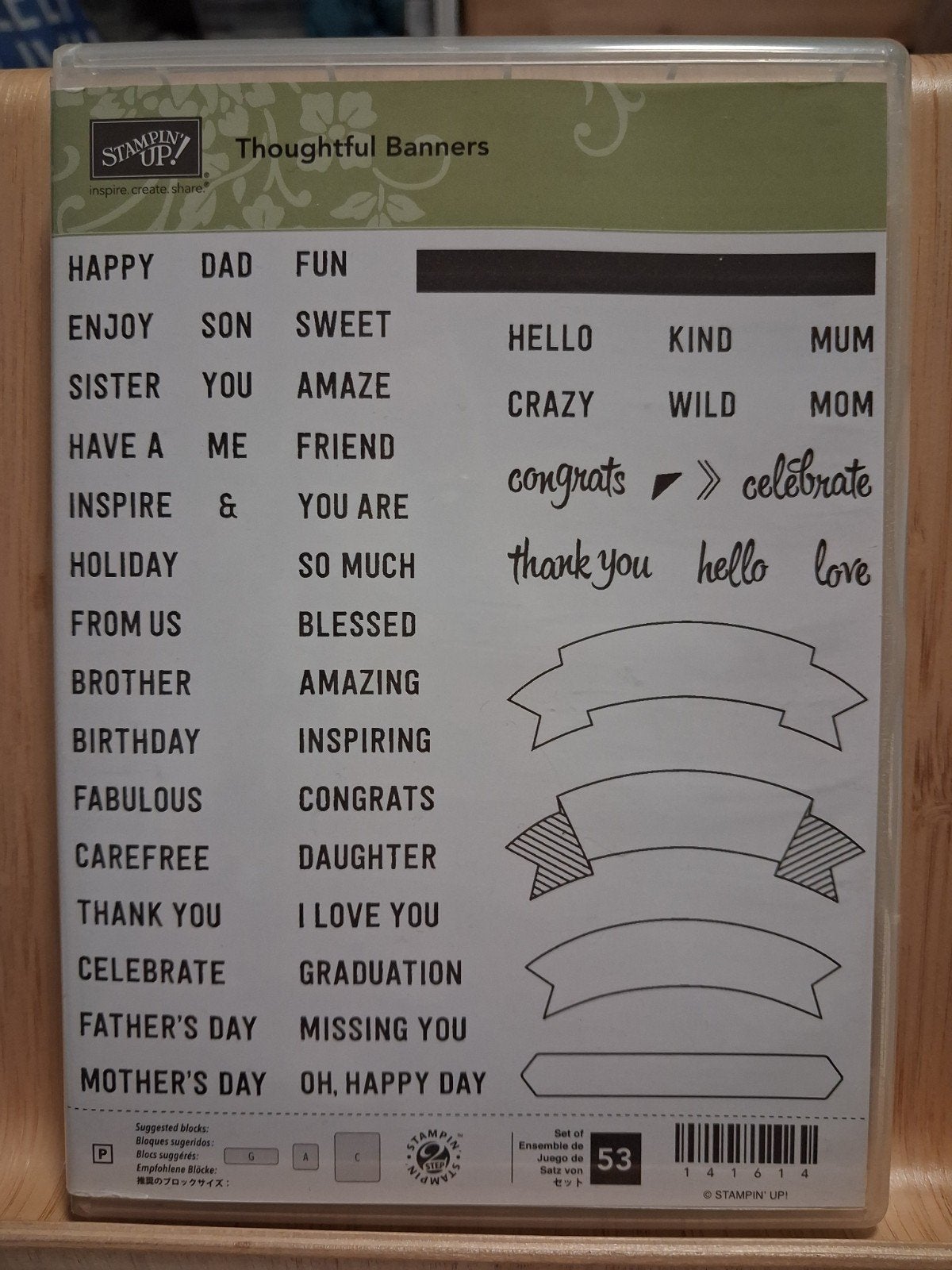 Stampin up Stempelset Thoughtful Banners en 2 punches, Hobby en Vrije tijd, Stempelen, Ophalen