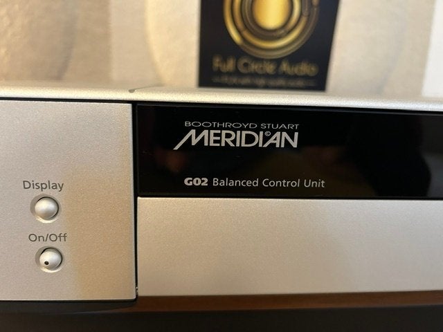 Meridian G02 balanced pre amp met MSR, Audio, Tv en Foto, Versterkers en Ontvangers, Ophalen, Zo goed als nieuw, Stereo, Overige merken