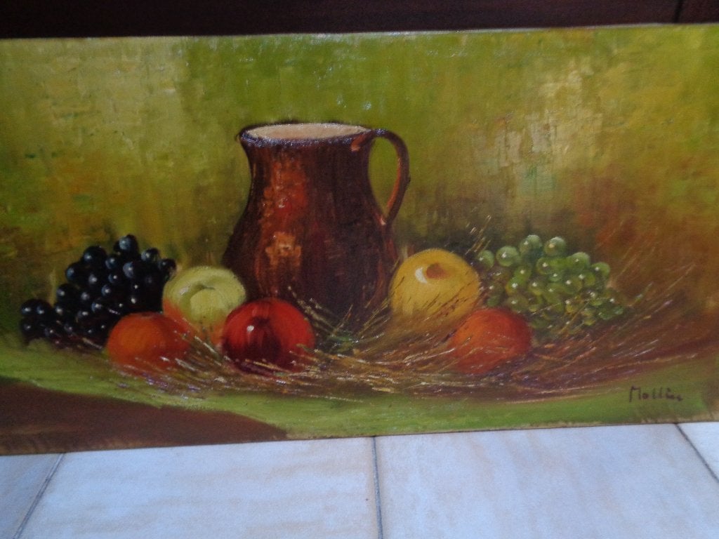 *Belle grande peinture ancienne signée, Antiquités & Art, Enlèvement ou Envoi, Signé, Toile