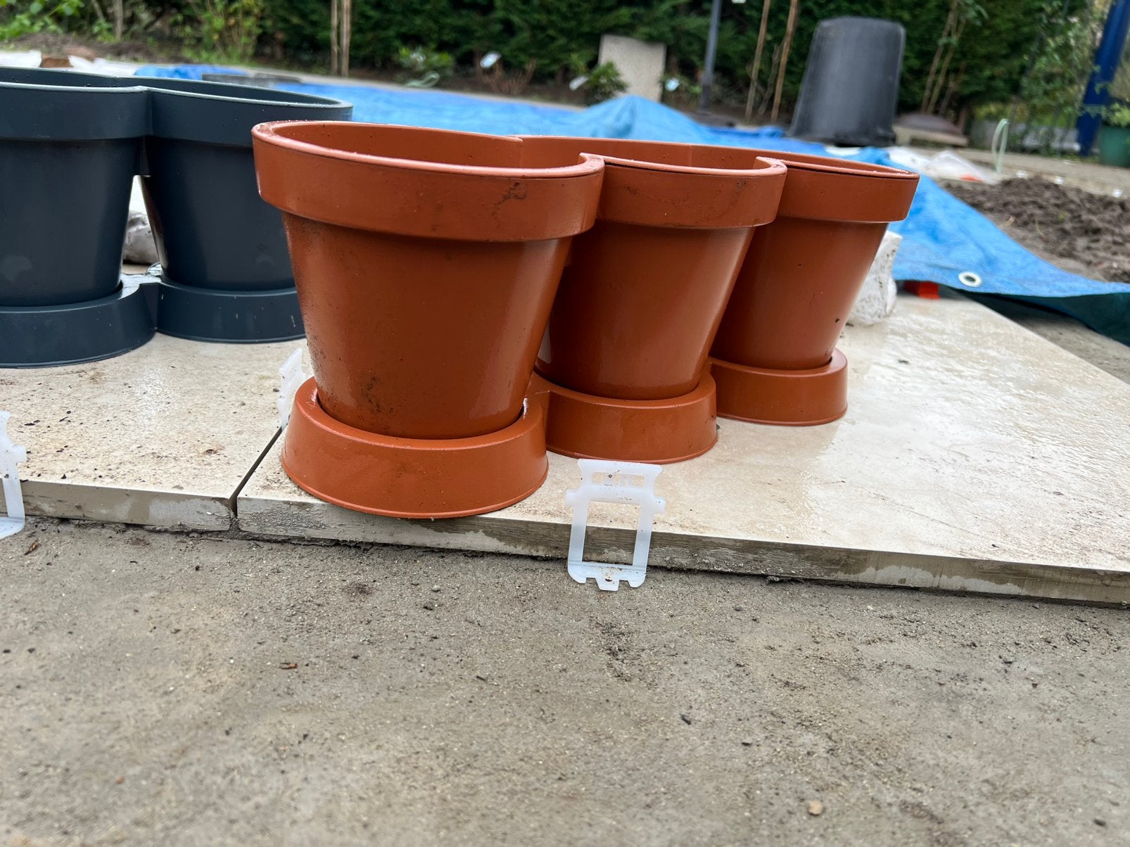 Klein bloempotten sets drie potten set drie stuks, Tuin en Terras, Ophalen, Zo goed als nieuw