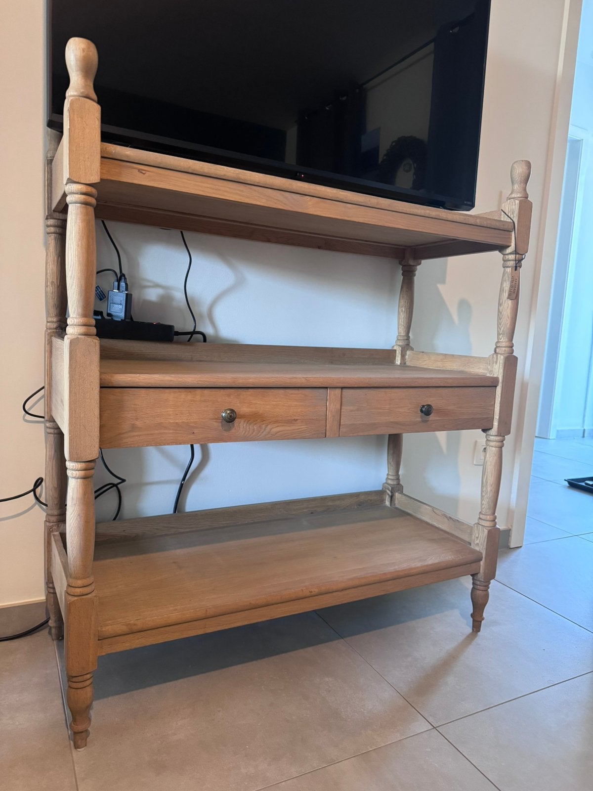 Wandkast, massief hout, 110x93x40, Ophalen, Gebruikt, 100 tot 150 cm, Minder dan 150 cm