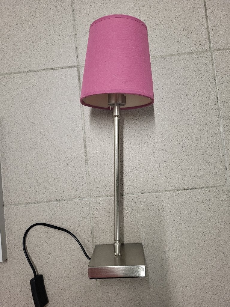 Roze tafel lamp of bureaulamp, Roze, Ophalen of Verzenden, Gebruikt, Bureaulamp