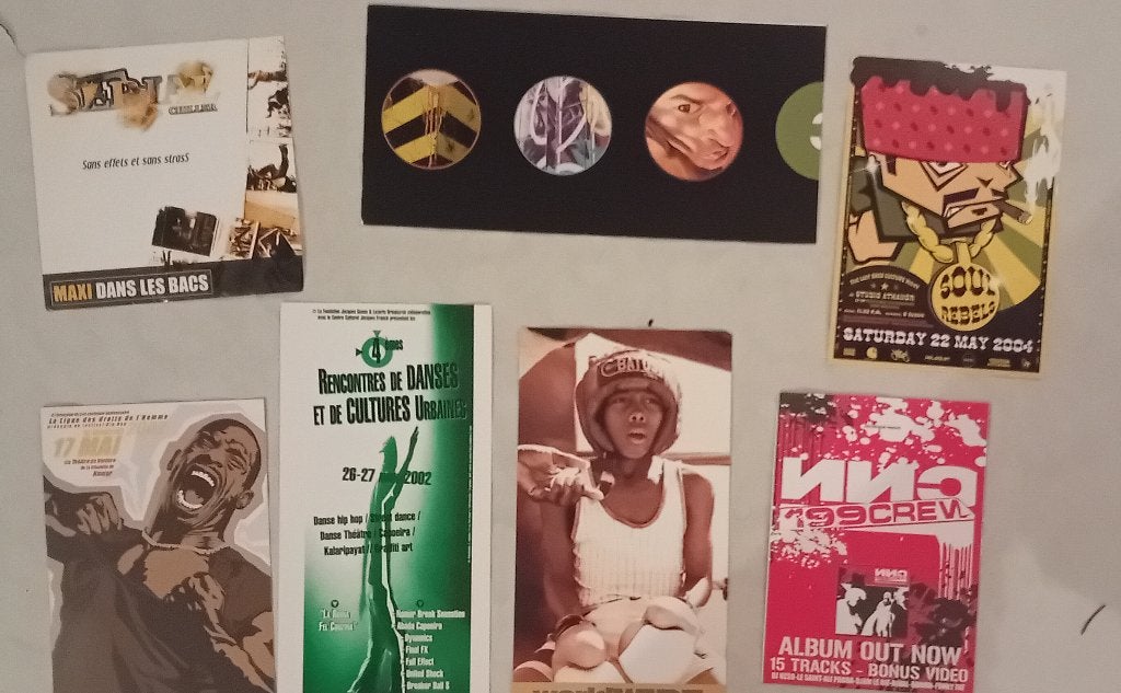 Lot de flyers Hip-Hop belge : CNN Starflam, De Puta Madre, Enlèvement ou Envoi, Utilisé, Photo ou Carte