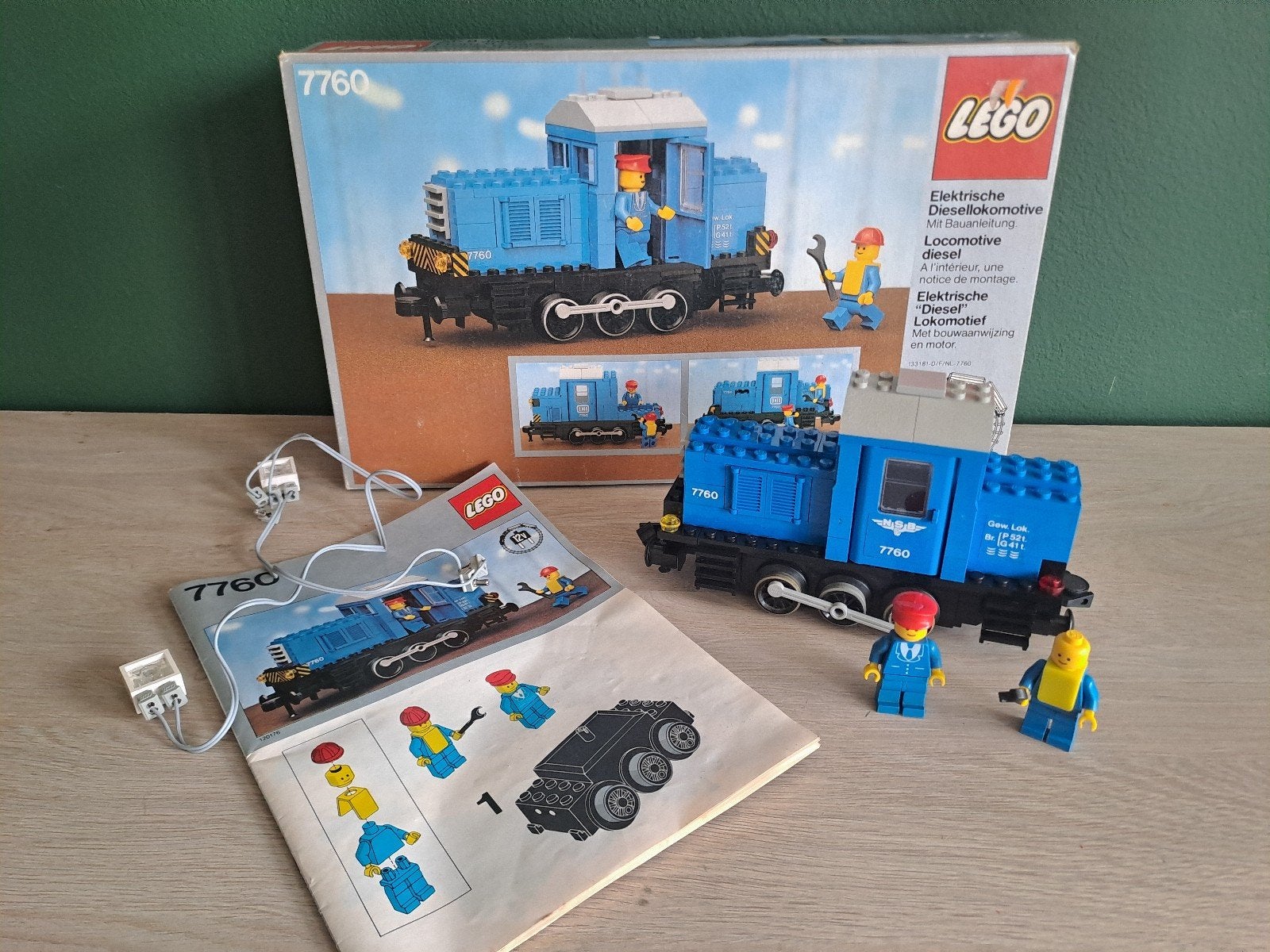 Vintage Lego 1980 7760 Elektrische Diesel Locomotief 12V, Ophalen, Lego