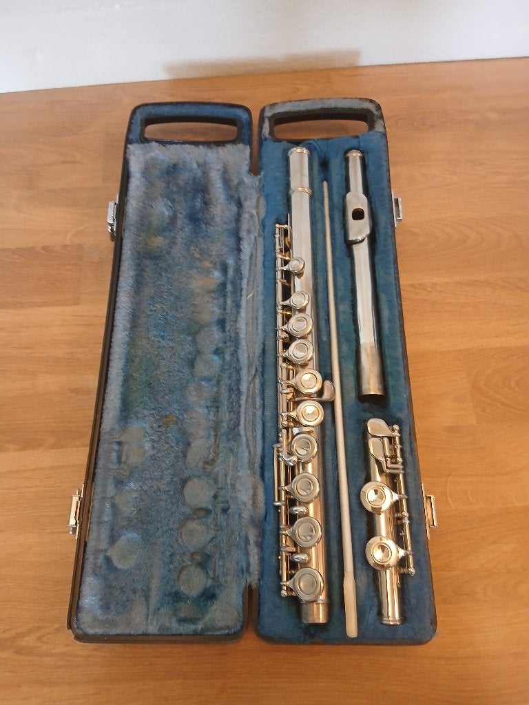Yamaha YFL-21N Japan dwarsfluit, Ophalen, Gebruikt, Dwarsfluit, Met koffer of tas