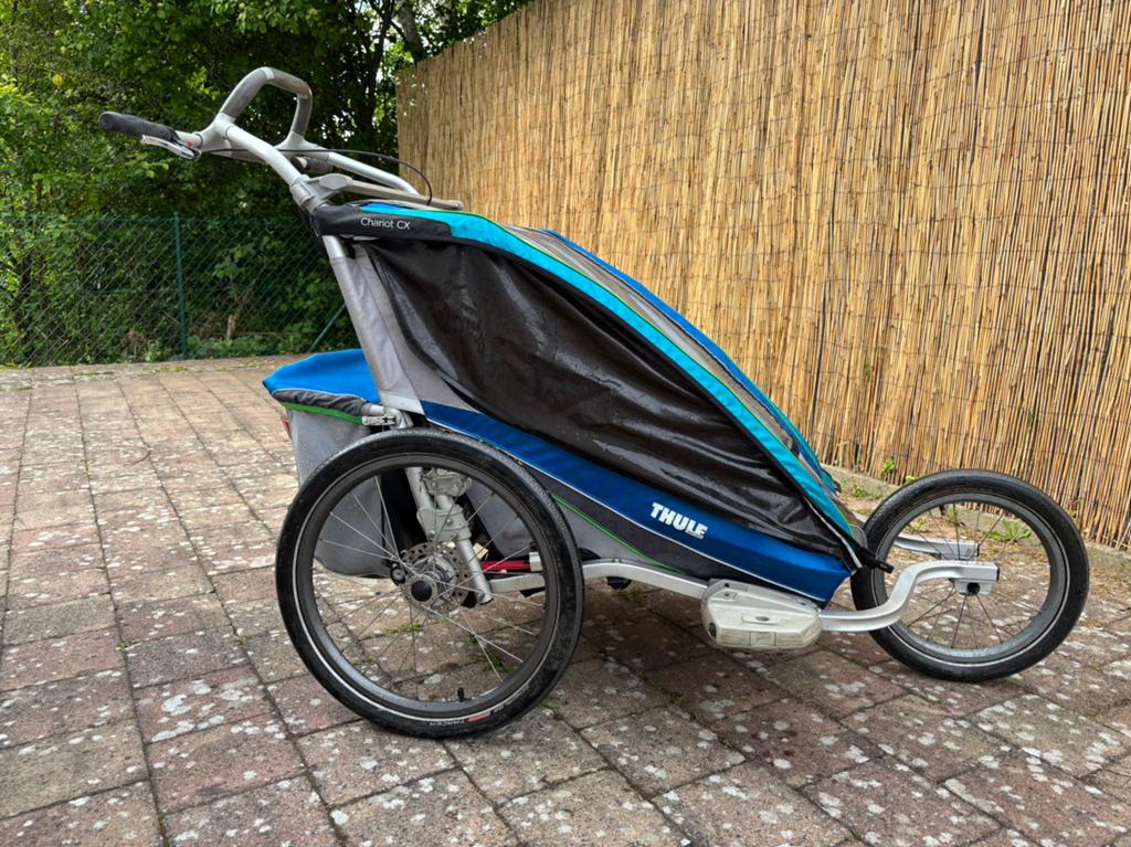 Thule Chariot x2, Fietsen en Brommers, Ophalen, Gebruikt, Opvouwbaar, Kinderkar