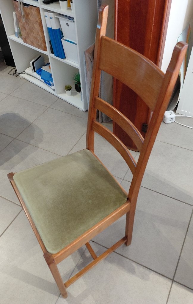 6 places à vendre, Maison & Meubles, Chaises, Brun, Enlèvement, Tissus, Cinq, Six Chaises ou plus