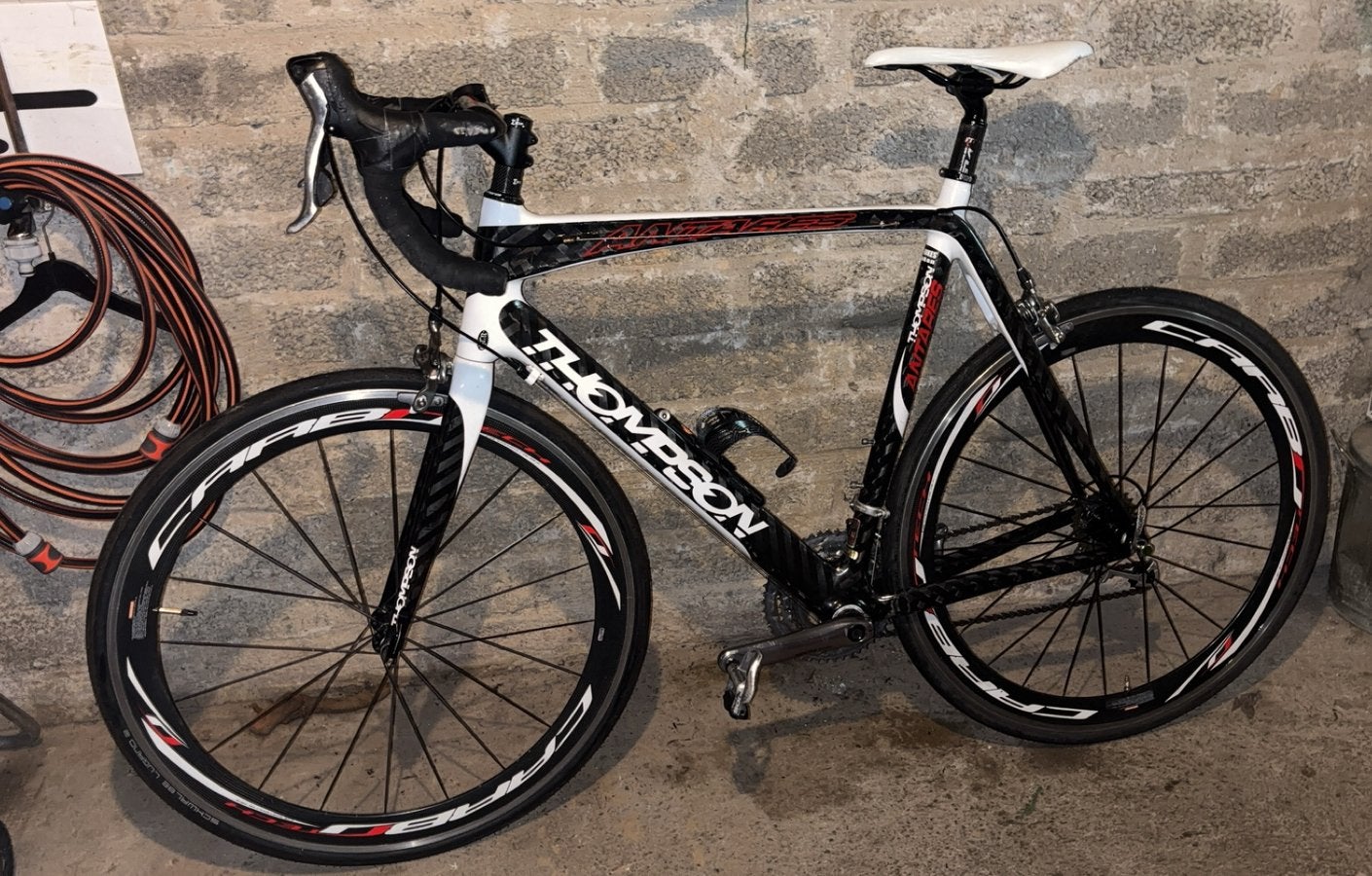 Koersfiets Thompson Antares (Full Carbon), Autres marques, Frein sur jante, 57 à 61 cm, Comme neuf