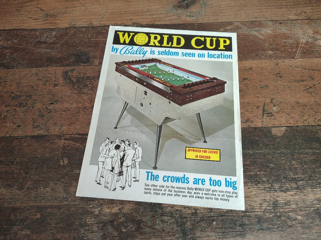 Flyer: Bally World Cup / Voetbal Spel / 1968, Verzamelen, Automaten | Overige, Verzenden