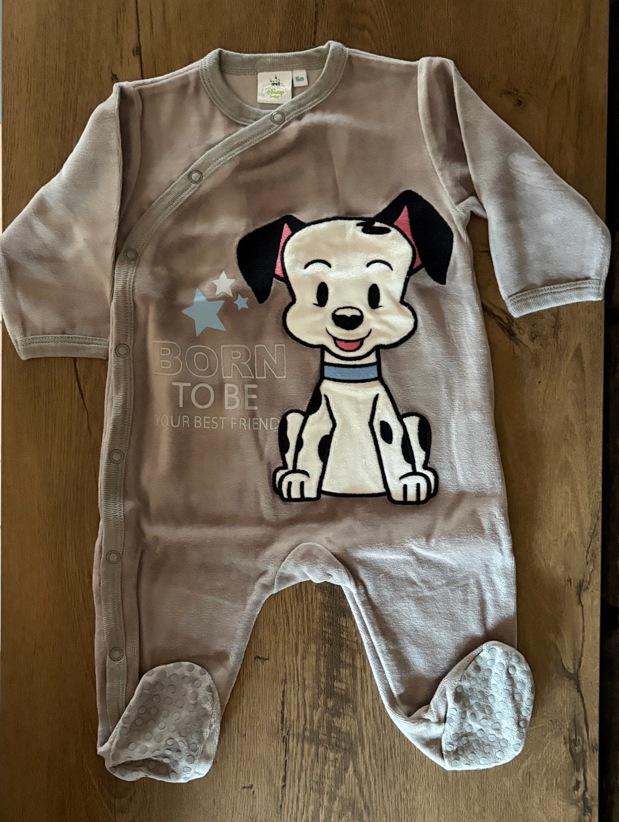 Grenouillère / Pyjama bébé en velours avec pieds, Ophalen of Verzenden, Zo goed als nieuw, Jongetje of Meisje, Nacht- of Onderkleding