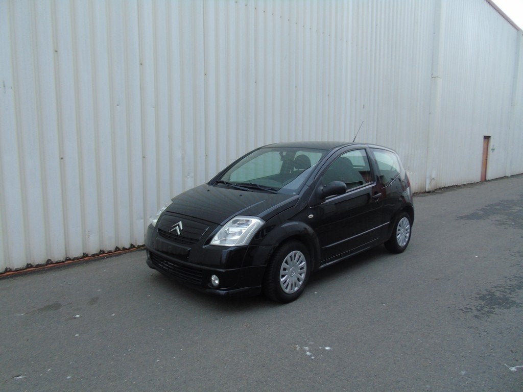 Citroën C2 Benzine. Met ongevalschade., Ophalen, Citroën, Zwart, Handgeschakeld