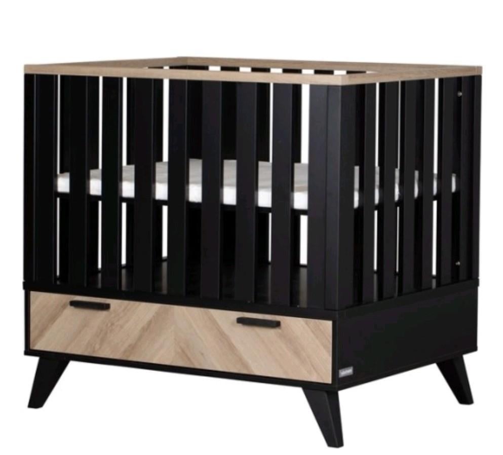 Interbaby Box Met Lade Lancaster Zwart / Visgraatmotief, Enlèvement, Tiroir