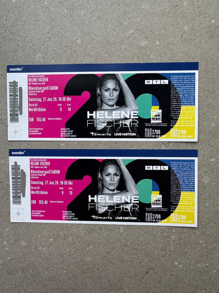 Tickets Helene Fischer Keulen 27/06/2026 19:30, Tickets en Kaartjes, Concerten | Overige