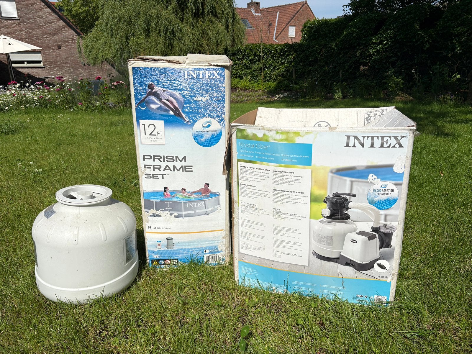 Intex zwembad 3,6m met sterke pomp, Ophalen, Minder dan 80 cm, Rond, 300 cm of meer