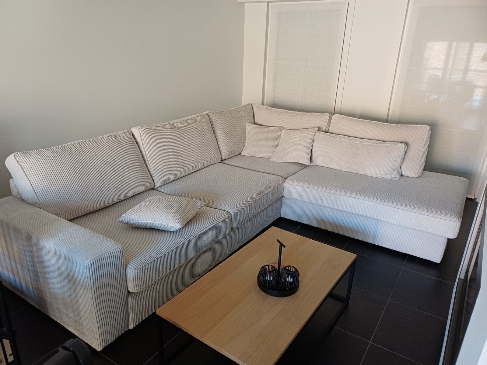hoeksalon 3.05 x 2.45 als nieuw (5mnd oud), Ophalen, Zo goed als nieuw, Stof