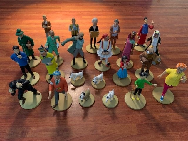 Lot de 23 figurines Tintin collection officielle, Collections, Enlèvement, Comme neuf