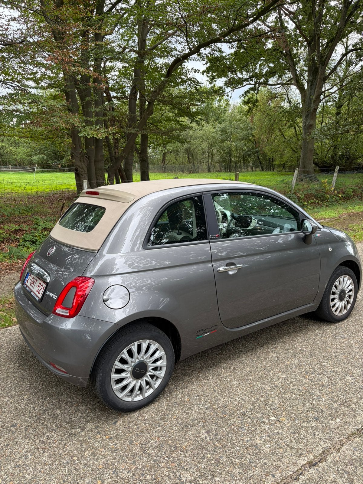 Fiat 500 cabrio 1.0 hybrid., Auto's, Voorwielaandrijving, Stof, Cabriolet, 3 cilinders