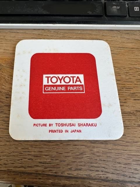sous-verre  photo Toyota par Toshusai Sharaku, Panneau publicitaire, Enlèvement ou Envoi, Utilisé, Toyota