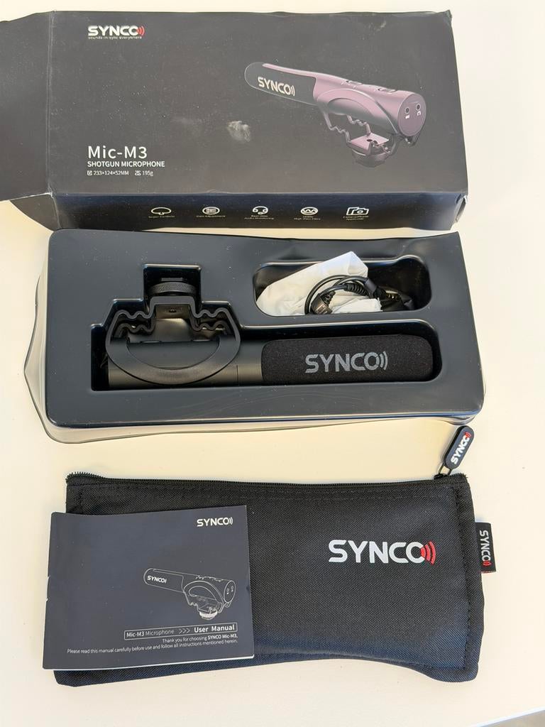 SYNCO Mic-M3 Richtmicrofoon Shotgun Microfoon NIEUW set, Ophalen of Verzenden, Nieuw