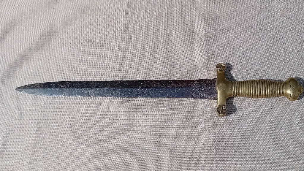 glaive ou épée courte français vers 1850, Collections, Enlèvement ou Envoi, Armée de terre, Épée ou sabre
