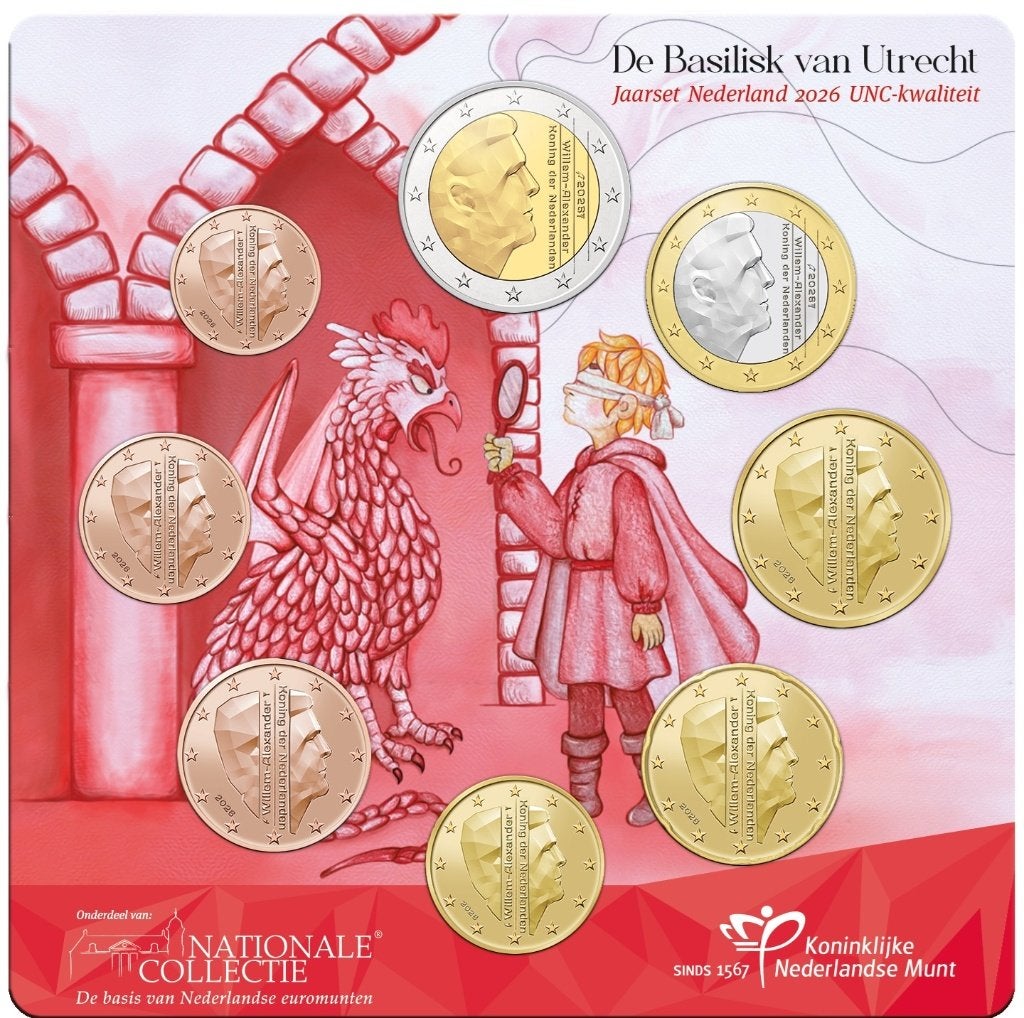 Nederland 2026 - UNC set - Basilisk van Utrecht, Ophalen of Verzenden, Overige waardes, Setje