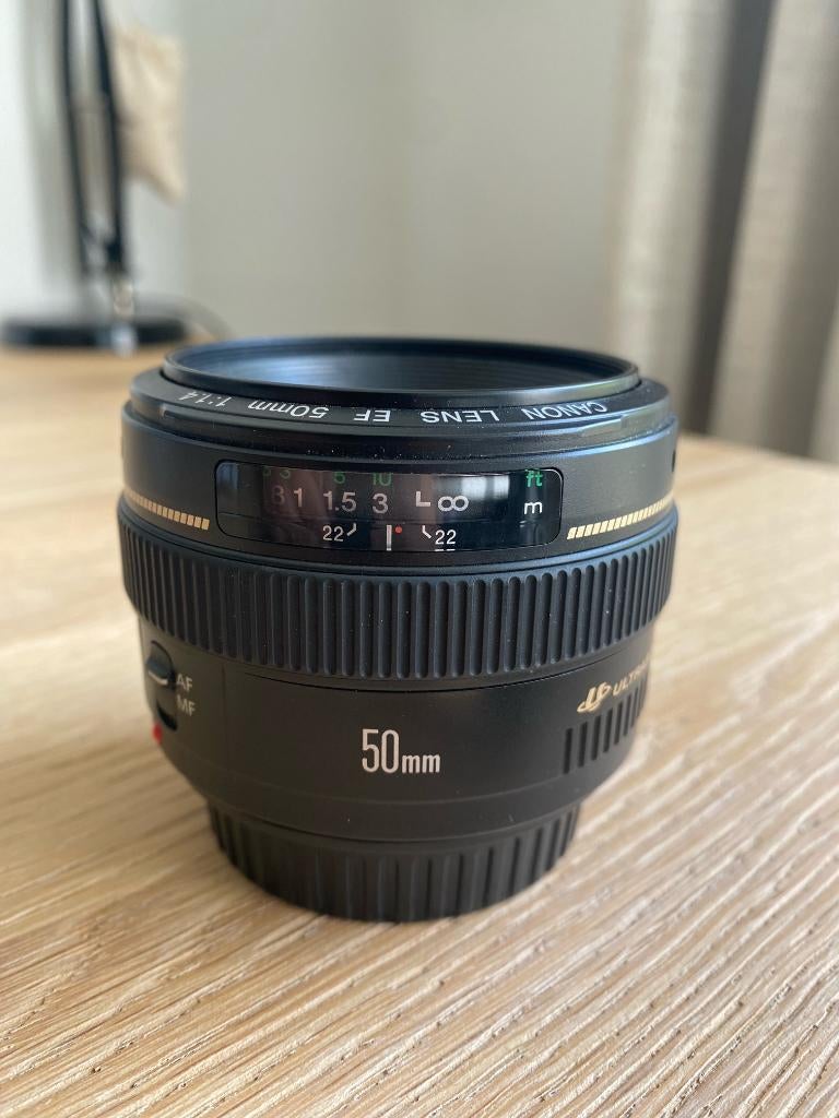 Canon lens 50mm 1.4, Ophalen, Zo goed als nieuw, Standaardlens