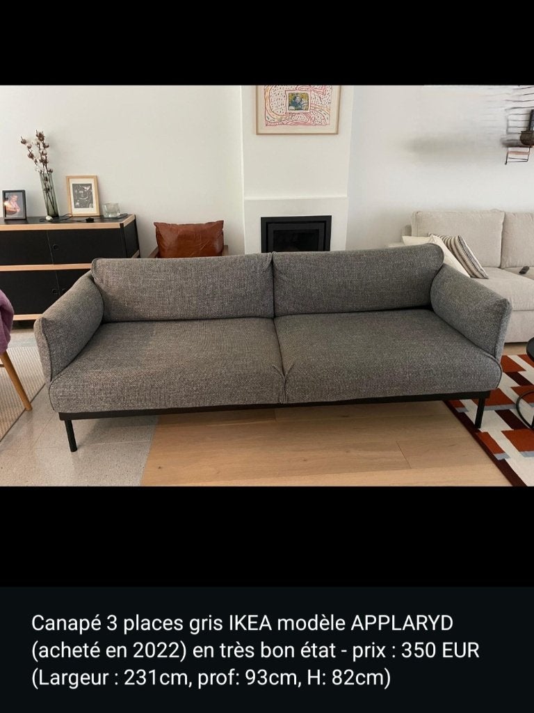 Grijze bank Ikea, Huis en Inrichting, Ophalen