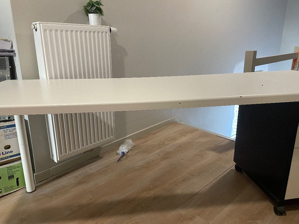 Bureau tafel wit Ikea, Huis en Inrichting, Ophalen, Demontabel, 60 cm, Spaanplaat of MDF