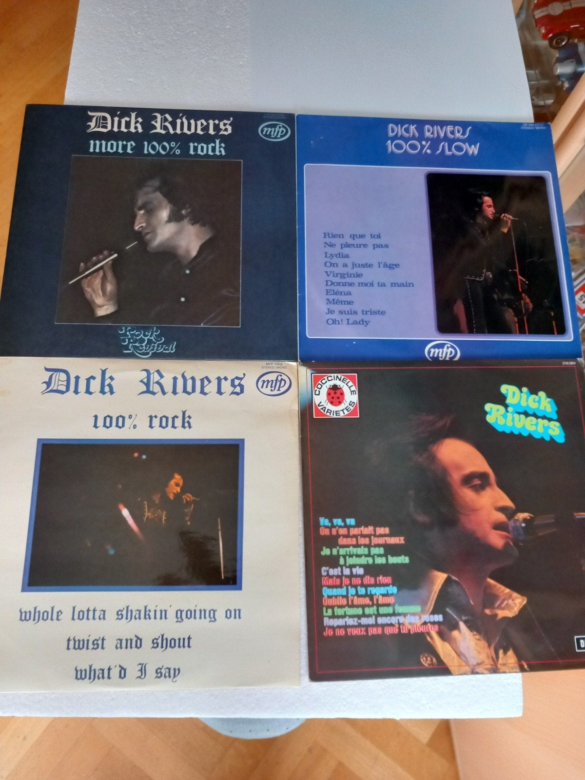 DICK RIVERS. VG+ 4 LP's, Cd's en Dvd's, LP