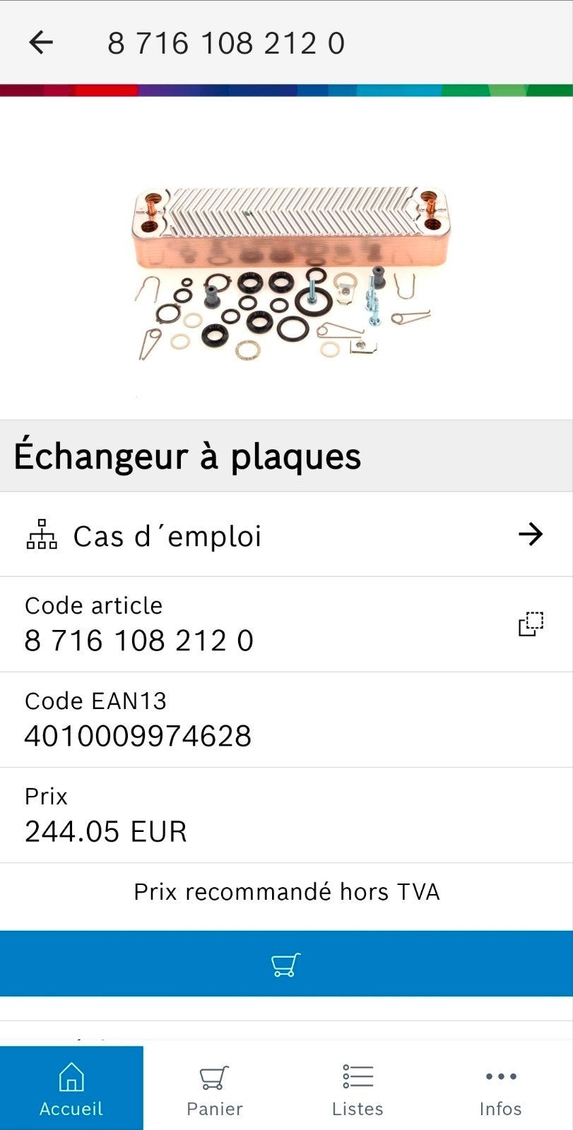Buderus/Bosch/Junkers échangeur à plaques  (100% neuf), Ophalen of Verzenden, Nieuw