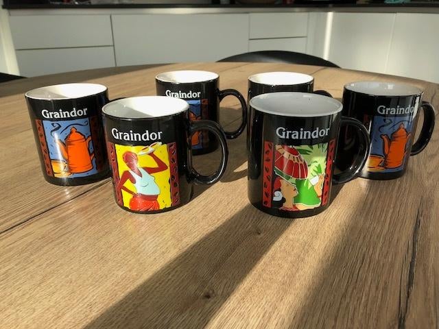 6 " Nieuwe " mokken / Graindor, Enlèvement ou Envoi, Neuf, Tasse(s) et/ou soucoupe(s)