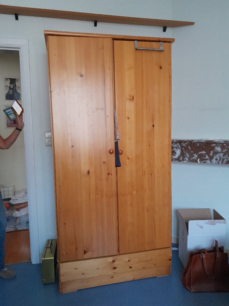 Armoire penderie en pin, Utilisé, 50 à 100 cm, Avec tiroir(s), Pin