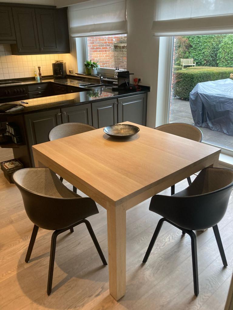 Licht eiken eettafel, Huis en Inrichting, Tafels | Eettafels, Ophalen, Zo goed als nieuw