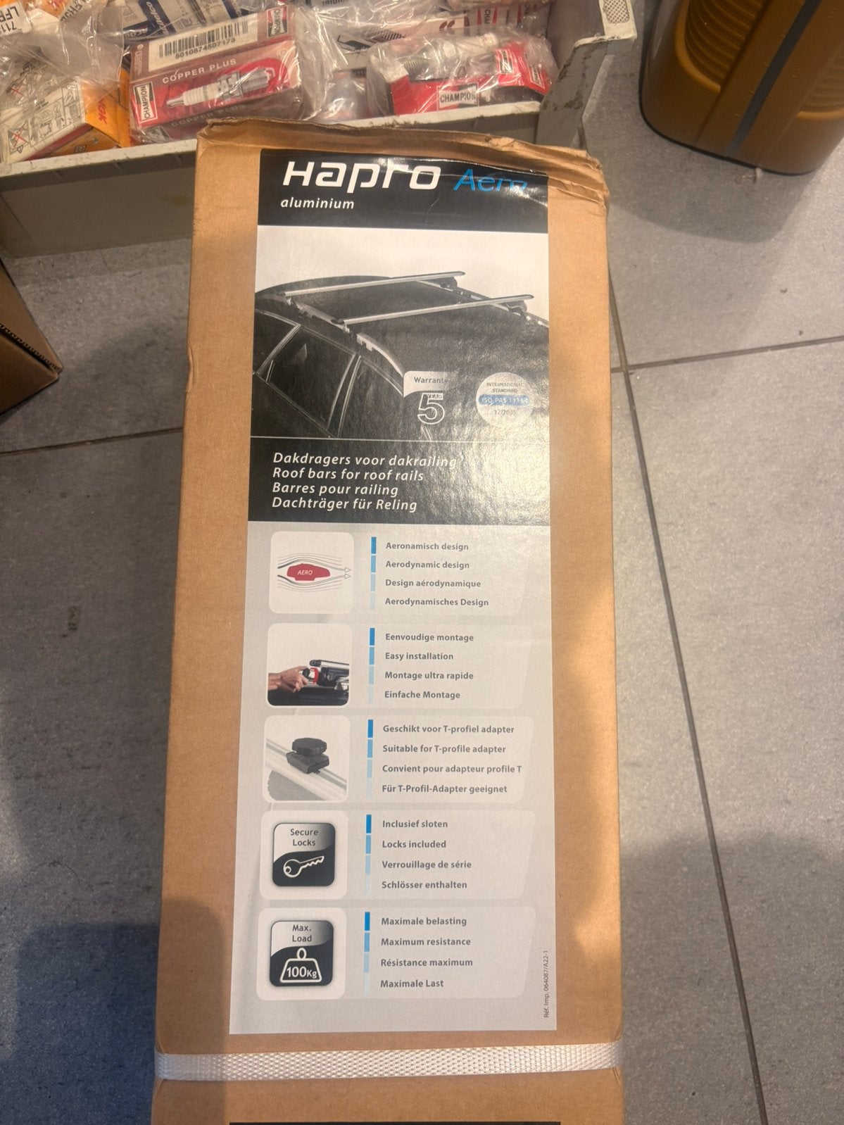 Barres de toit Hapro Aero 3 Aluminium, Auto diversen, Dakdragers, Ophalen of Verzenden, Zo goed als nieuw