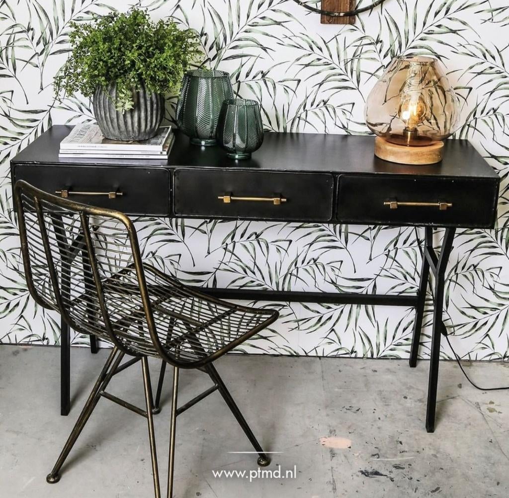 NIEUWE metalen wandtafel sidetable schrijftafel buro PTMD, Ophalen, Zo goed als nieuw