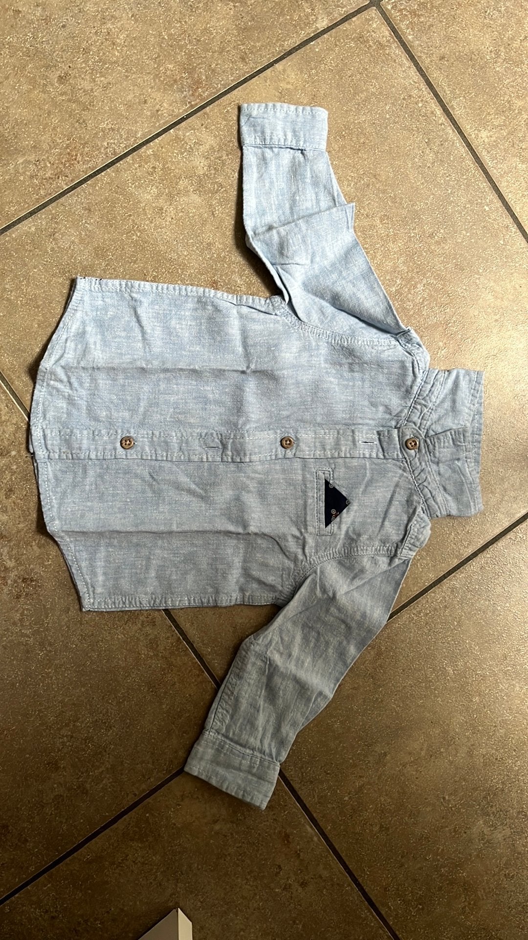 Licht blauw hemd maat 80, Kinderen en Baby's, Ophalen, Zo goed als nieuw